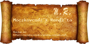 Moczkovcsák Renáta névjegykártya